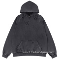 Mens Streetwear Hoodie Distressed